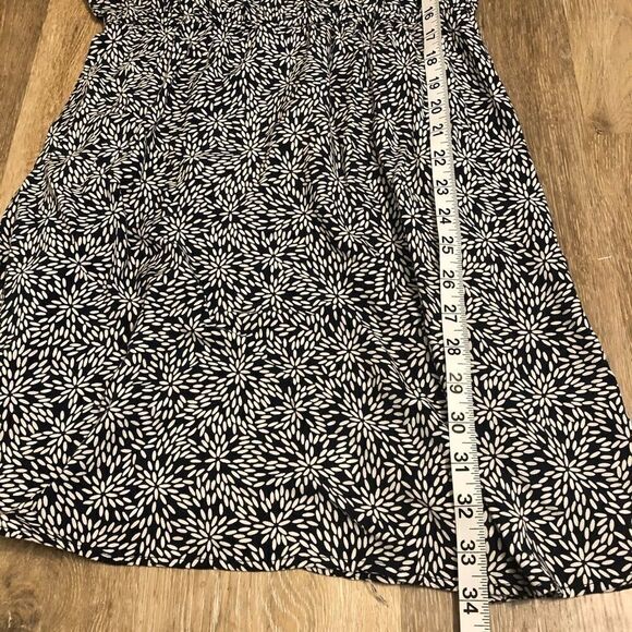 H&M y2k tie front Dress Spagheti Strap slip summer sun beachy navy blue print 10 - Picture 13 of 13